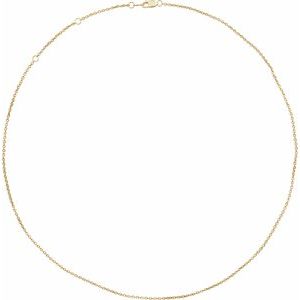 10K Yellow Or White Gold 1.5 Mm 16-18 In Lobster Clasp Polished Cable Chain