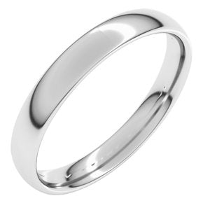 14K Yellow Or White Gold 3.5 mm Comfort-Fit Lightweight European-Style Band