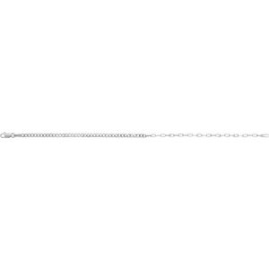14K Yellow Gold Or Sterling Silver Lobster Clasp Curb And Paperclip-Style 50/50 Chain, Width: 2.7 Mm