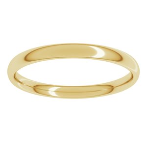 18K Yellow Gold 2.5 mm Comfort-Fit Lightweight European-Style Band