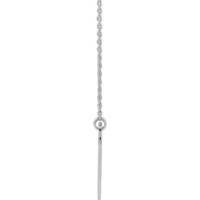 Sterling Silver 18 X 13 Mm 18 In Polished Engravable Elongated Heart Necklace