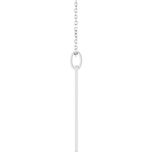 14K White Gold 2024 27 X 6.6 Mm 16-18 In Polished Roman Numeral Year Necklace