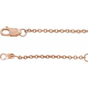 14K Yellow Gold-Filled Or White Or Rose Gold Or Sterling Silver 1.5 Mm 16-18 In Lobster Clasp Polished Cable Chain