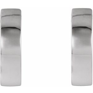 Sterling Silver Pair Hinged Earrings, Length: 16.5 Mm, Thickness: 4 Mm