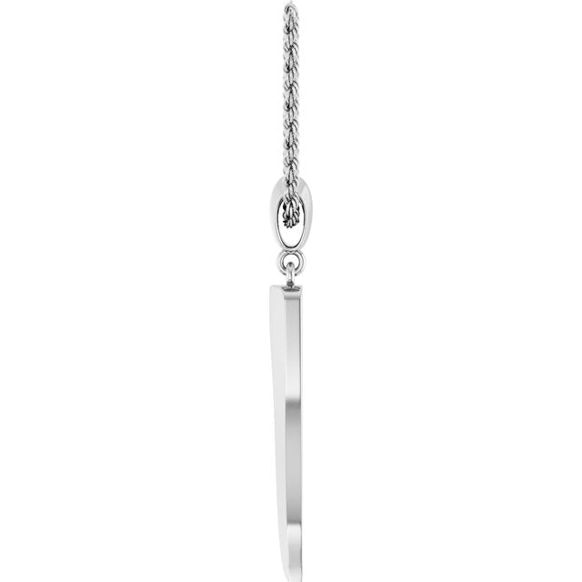 Sterling Silver Italian Horn 34.3 X 6.25 Mm 20 In Polished Necklace