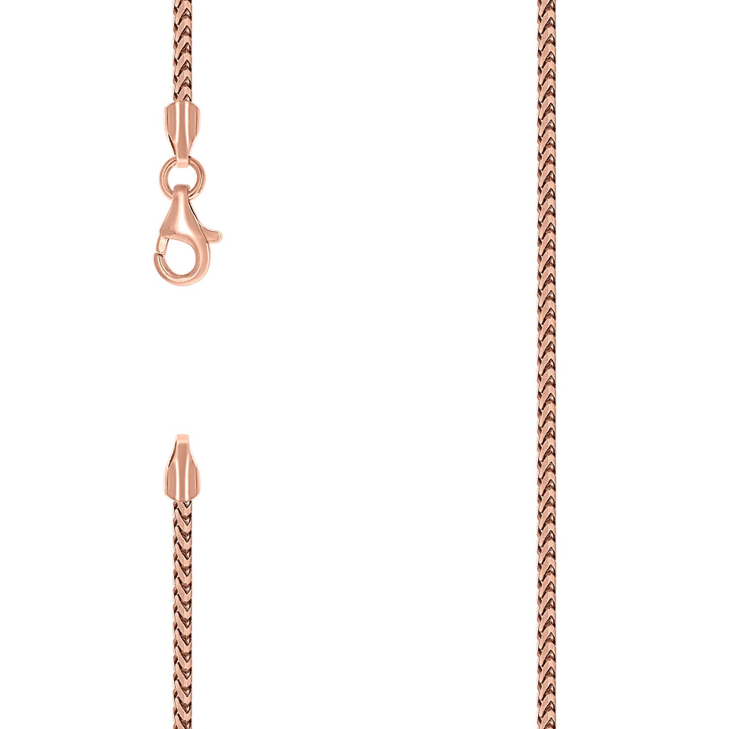 Sterling Silver Yellow-Tone Or Rose Tone Or Two Tone Solid Franco Chain