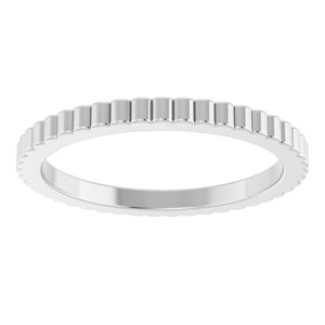 Continuum Sterling Silver 1.5 mm Grooved Half Round Band