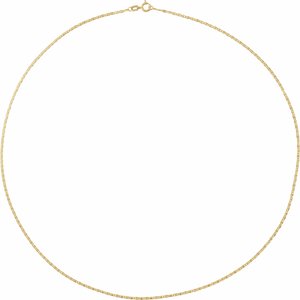14K Yellow Gold Mirror Chain, Length: 7 In, Width: 1.3 Mm