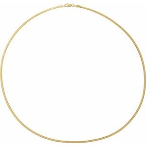 14K Yellow Gold ?Oval Snake Chain, Length: 7 In, Width: 1.95 Mm
