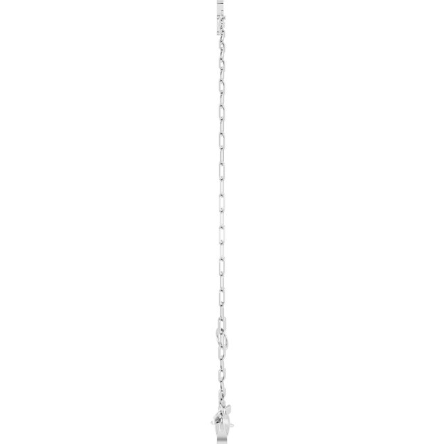 14K Yellow Or White Gold Or Sterling Silver Polished Sans Serif Initial 6.5-7.5 In Bracelet