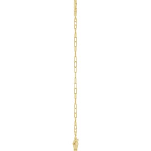 14K Yellow Gold 14 X 7 Mm 7 In Polished Sideways Cross Bracelet