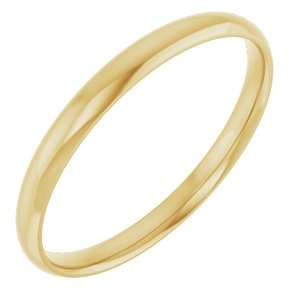 14K Yellow Or White Gold Or Sterling Silver Or Platinum 2 Mm Ultra-Lightweight Comfort Fit Band
