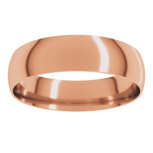 18K Rose Gold 5 Mm Ultra-Lightweight Comfort Fit Band Size 10.5