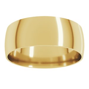 10K Yellow Or White Or Rose Gold 7 Mm Ultra-Lightweight Comfort Fit Band
