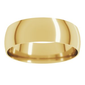 10K Yellow Or White Gold 6 Mm Ultra-Lightweight Comfort Fit Band