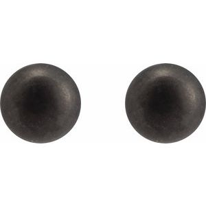 Stainless Steel 3 X 3 Mm Pair Piercing Backs Polished Black Oxidized Ball Stud Piercing Earrings