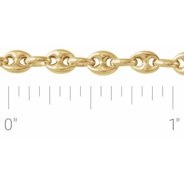 14K Yellow Gold Or Sterling Silver 3.8 Mm Polished Puffed Anchor Chain