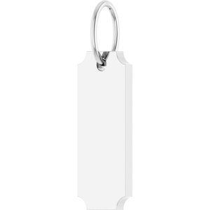 Sterling Silver 15.9 X 5 Mm Polished Engravable Dog Tag Pendant