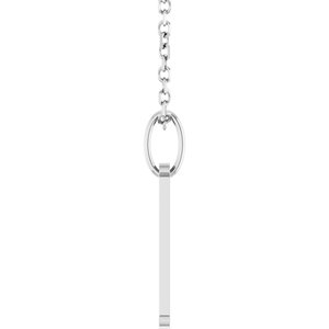 Sterling Silver 15.9 X 5 Mm 16-18 In Polished Engravable Dog Tag Necklace
