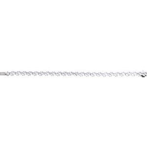 14K White Gold Pear 4.7 X 3.3Mm G-H Si 9 1/2 Ctw Lab-Grown Diamond Line Bracelet, Length: 7 In