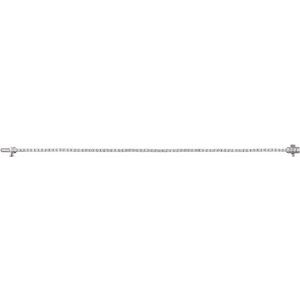 14K White Gold Round 1.8Mm G-H Si1-Si2 2 Ctw Lab-Grown Diamond Line Bracelet, Length: 7 In