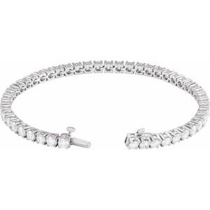 14K Yellow Or White Gold Round 3.4Mm Si1-Si2, G-H 7 CTW Lab-Grown Diamond Line 7" Bracelet