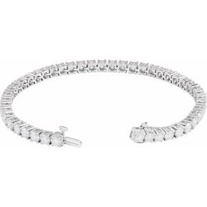 14K Yellow Or White Gold Round 3.5Mm Si1-Si2, G-H 8 CTW Lab-Grown Diamond Line 7" Bracelet