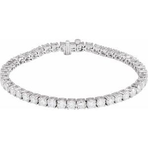 14K Yellow Or White Gold Round 3.65Mm Si1-Si2, G-H 9 CTW Lab-Grown Diamond Line 7" Bracelet