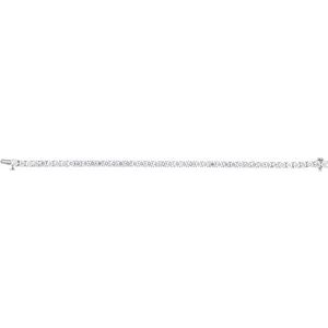 14K Yellow Or White Gold Round 3.65Mm Si1-Si2, G-H 9 CTW Lab-Grown Diamond Line 7" Bracelet