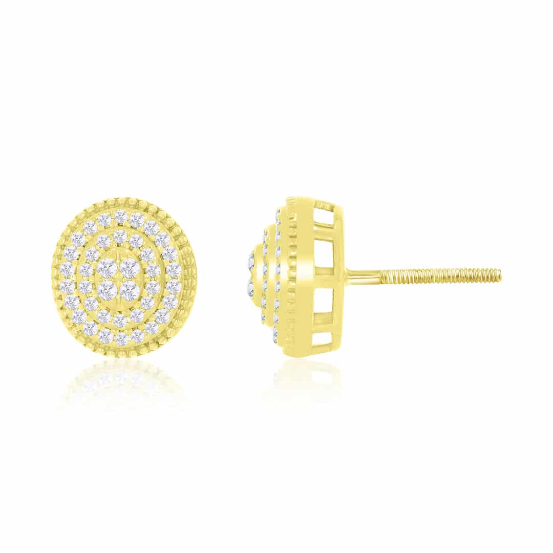 10K Two Tone Gold Two Tone Gold 0.26 Cttw Diamond Earring