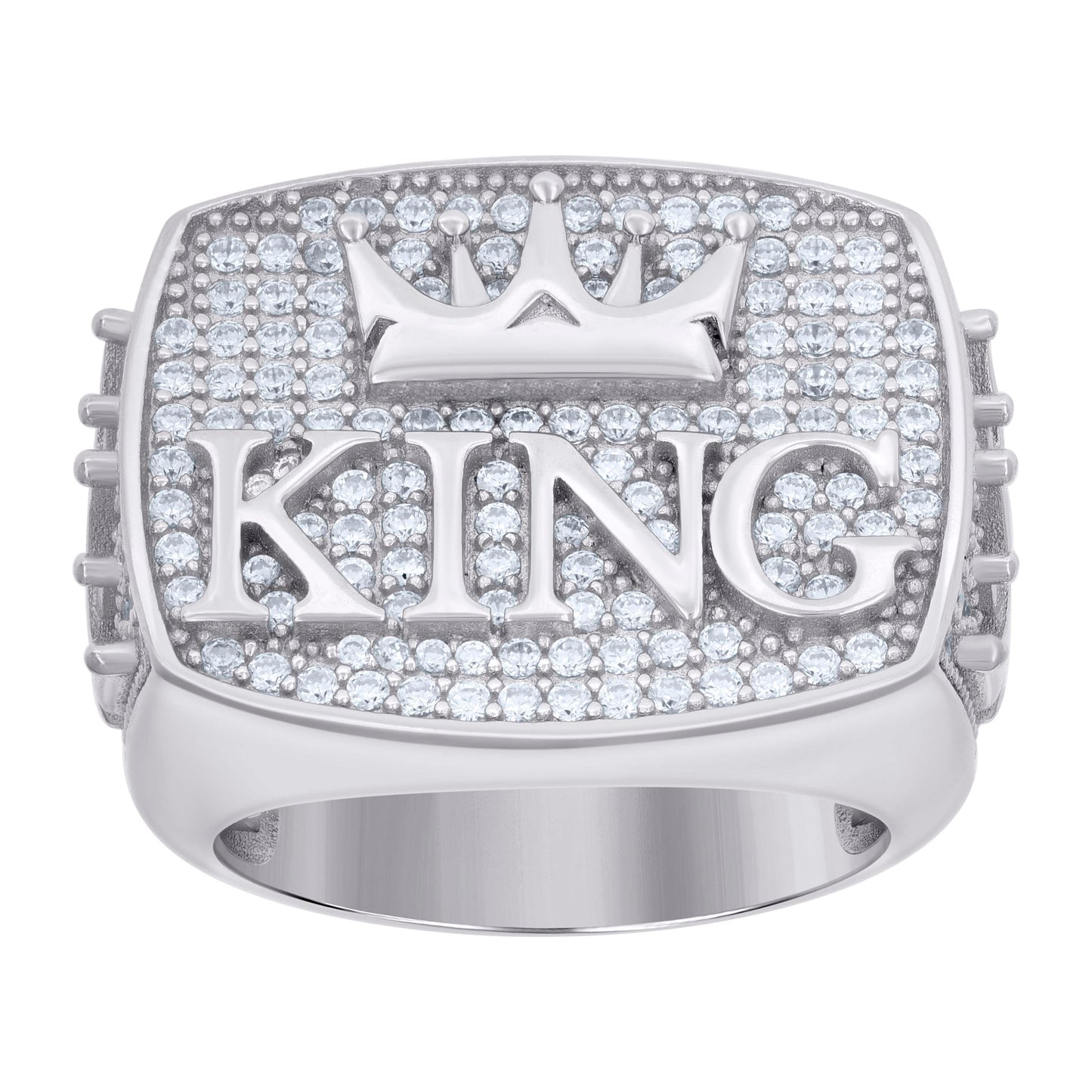 Sterling Silver Mens Moissanite 1.51Ct KING Fashion Bridal Anniversary Wedding Engagement Band Ring