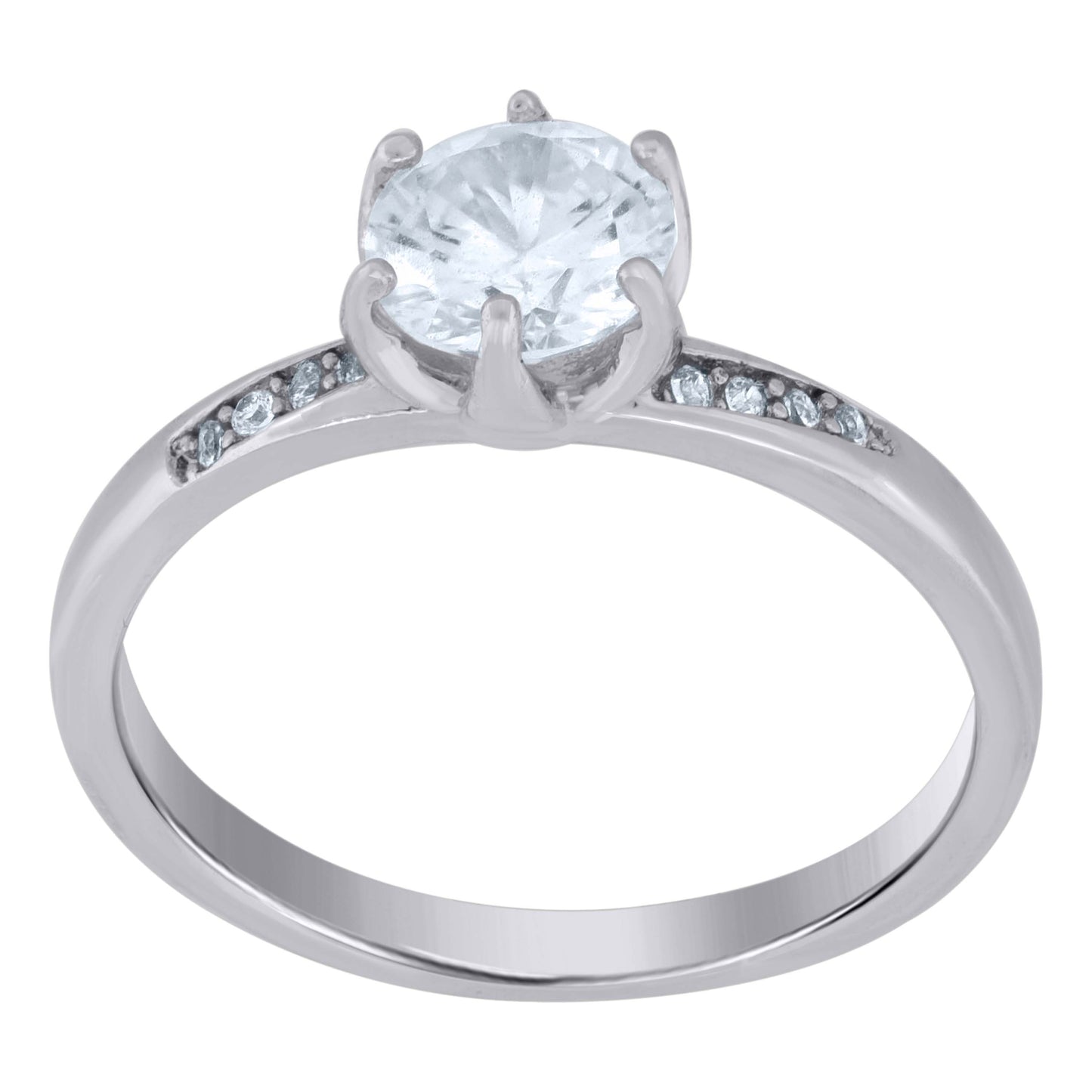 Sterling Silver Womens Moissanite 1.25Ct Solitaire Bridal Anniversary Engagement Wedding Ring