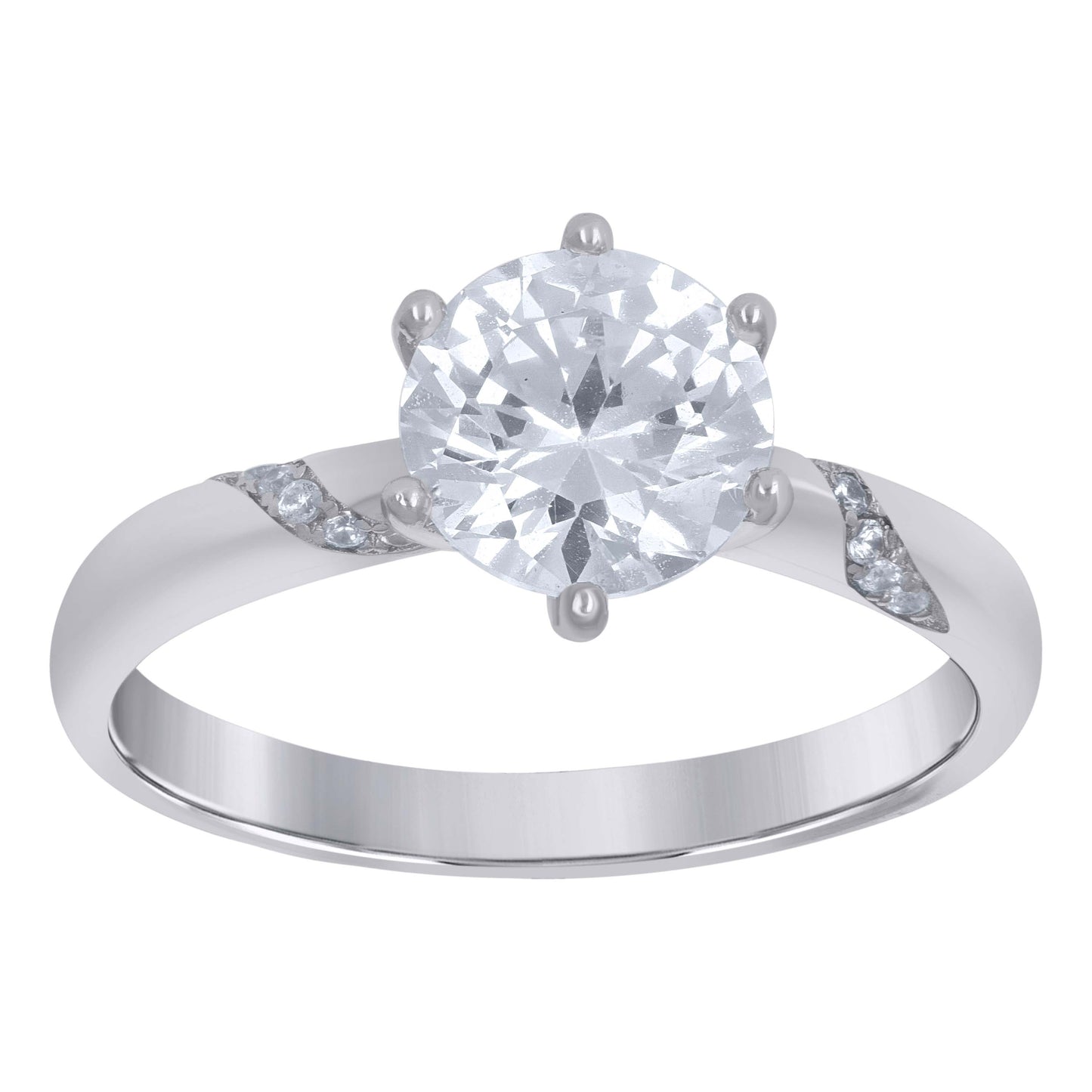 Sterling Silver Womens Moissanite 1.26Ct Solitaire Bridal Anniversary Engagement Wedding Ring