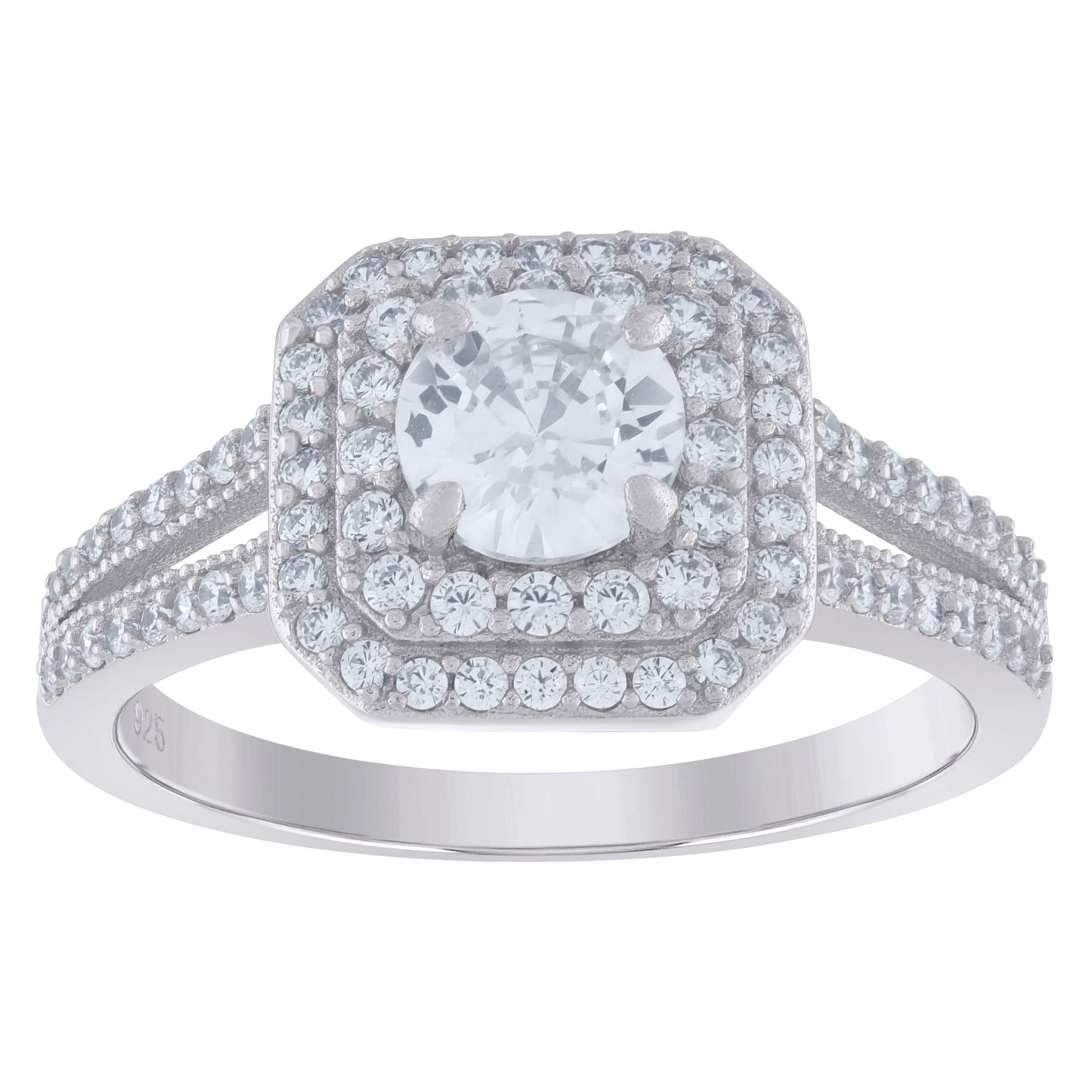 Sterling Silver Womens Moissanite 1.22Ct Bridal Anniversary Engagement Wedding Ring
