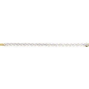 14K Yellow Gold Pear 4.7 X 3.3Mm G-H Si 9 1/2 Ctw Lab-Grown Diamond Line Bracelet, Length: 7 In
