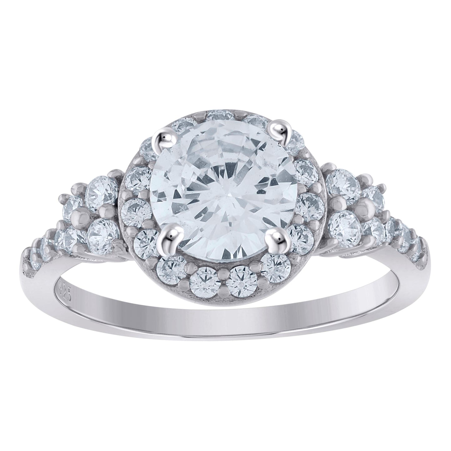 Sterling Silver Womens Moissanite 1.84Ct Bridal Anniversary Engagement Wedding Ring