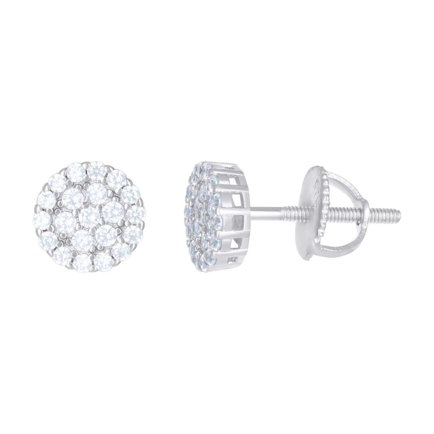 Sterling Silver Or Yellow-Tone Womens Moissanite 0.53Ct Stud Earrings