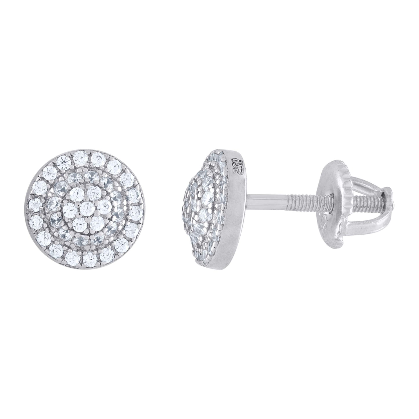 Sterling Silver Or Yellow-Tone Womens Moissanite 0.53Ct Stud Earrings
