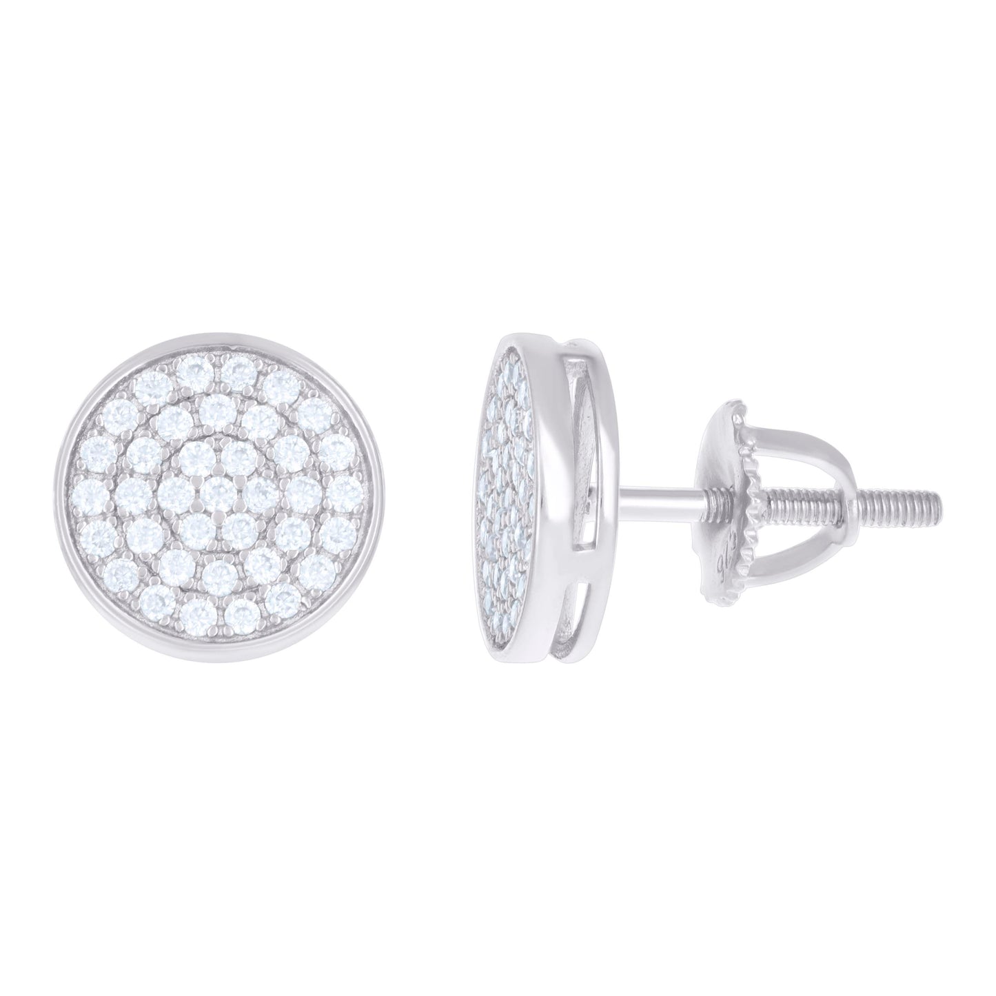 Sterling Silver Or Yellow-Tone Womens 0.64ct Moissanite Fashion Stud Earrings