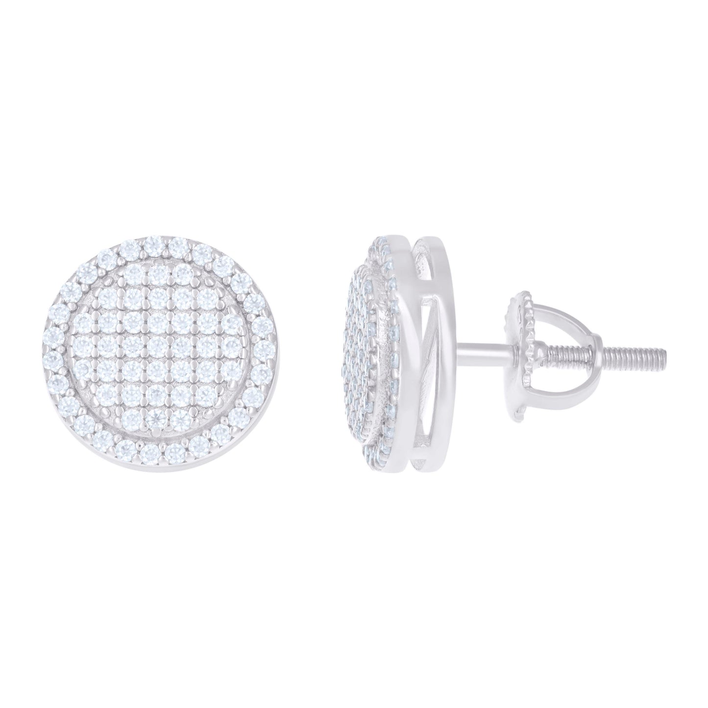 Sterling Silver Or Yellow-Tone Womens 2.8ct Moissanite Fashion Stud Earrings