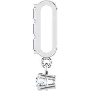 14K White Gold Round 3Mm G-H Si2-Si3 1/8 Ctw Natural Diamond Pendant