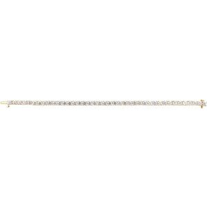 14K Yellow Or White Gold Round 3.9Mm Si1-Si2, G-H 10 CTW Lab-Grown Diamond Line 7" Bracelet