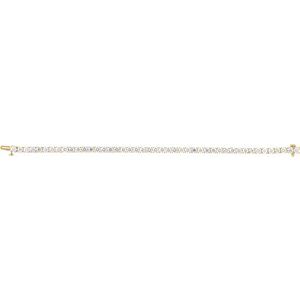 14K Yellow Or White Gold Round 3.65Mm Si1-Si2, G-H 9 CTW Lab-Grown Diamond Line 7" Bracelet