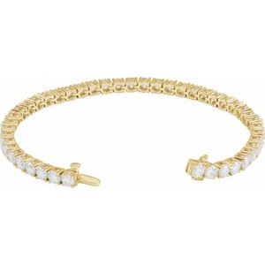 14K Yellow Or White Gold Round 3.65Mm Si1-Si2, G-H 9 CTW Lab-Grown Diamond Line 7" Bracelet