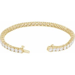 14K Yellow Or White Gold Round 3.5Mm Si1-Si2, G-H 8 CTW Lab-Grown Diamond Line 7" Bracelet