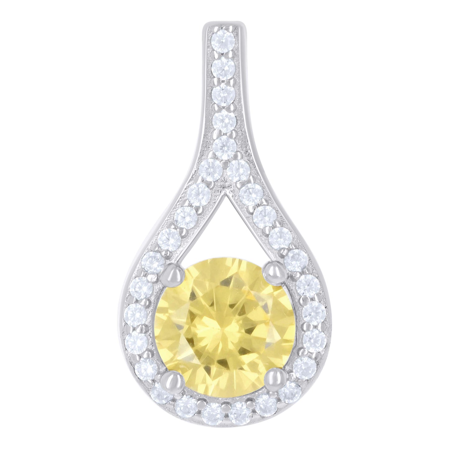 Sterling Silver Womens Cubic-Zirconia Fashion Charm Pendant