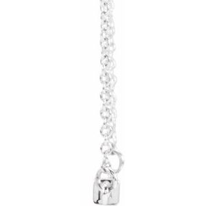 Sterling Silver 38.5 X 2.5 Mm 18 In Polished Four Sided Engravable Bar Necklace