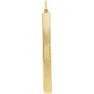 14K Yellow Gold Filled Sterling Silver 38.5 Mm Screw Top Polished Coin Edge Coin Frame Bezel Pendant
