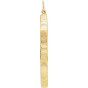 14K Yellow Gold Filled Sterling Silver 36 Mm Screw Top Polished Coin Edge Coin Frame Bezel Pendant