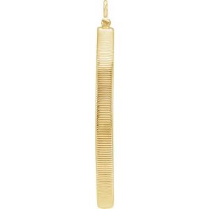 14K Yellow Gold Filled Sterling Silver 39.7 Mm Screw Top Polished Coin Edge Coin Frame Bezel Pendant